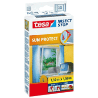Fliegengitter tesa Insect Stop für Fenster mit Sonnenschutz 1,30x1,50m anthrazit/metallic