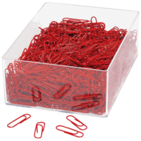 Büroklammern 27mm kunststoffummantelt VE=1000 Stück rot