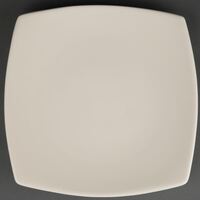 Pack of 12 Olympia Ivory Round Square Plates 241mm Porcelain