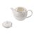Royal Bone Afternoon Tea Lid for FB733 - White & Silver Line Bone China