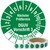 Prüfplaketten 20 mm, Nächster Prüftermin DGUV Vorschrift 3, 2024-2029, Polyethylen Etiketten weiß-grün, 1.000 Prüfetiketten auf Rolle