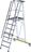 Alu-Podestleiter 7 Stufen mit Handlauf Podesthöhe 1,61 m Arbeitshöhe bis 3,60 m