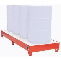 Premium metal sump pallets - Painted - Four drum inline - Without grid