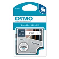 Feliratozó szalag DYMO ID1 12mm x 5,5m poliészter fehér alapon fekete írásszín