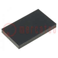 Self-adhesive foot; H: 3mm; black; rubber; W: 15mm; L: 25mm