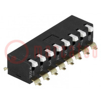 Switch: DIP-SWITCH; Poles number: 8; ON-OFF; 0.025A/24VDC; Pos: 2