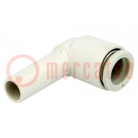 Push-in fitting; angled 90°; -1÷10bar; polypropylene; 39.1mm