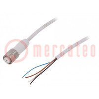 Cable de conexión; M12; PIN: 4; recto; 15m; enchufe; 250VAC; 4A