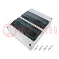 Enclosure: for modular components; IP65; light grey; 400V; IK08