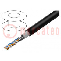 Wire; ETHERLINE® ROBUST; 4x2x26AWG; 7; stranded; Cu; black; 6.2mm
