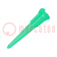 Needle: plastic; 1.25"; Size: 18; double tapered,straight; 0.84mm