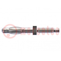 Conector: banana 4mm; enchufe; 25A; 33VAC; 70VDC; 38,5mm; niquelado