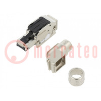 Plug; RJ45; PIN: 4; Cat: 5; shielded; Layout: 8p4c; Øcable: 4.5÷9mm