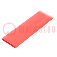 Heat shrink sleeve; glueless; 2: 1; 25.4mm; L: 1m; red; polyolefine