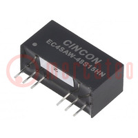 Converter: DC/DC; 5/6W; Uin: 18÷75V; Uout: 15VDC; Iout: 400mA; SIP8