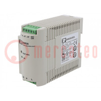 Power supply: switched-mode; for DIN rail; 30W; 24VDC; 1.25A; 86%