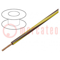 Wire; H05V-K,LgY; stranded; Cu; 0.35mm2; PVC; brown-yellow; 200m