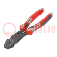Pliers; side,cutting; high leverage; 200mm; with side face
