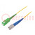 Fiber patch cord; FC/UPC,SC/APC; 5m; Optical fiber: 9/125um; Gold