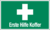 Rettungszeichen-Kombischild - Erste Hilfe, Erste Hilfe Koffer, Grün, Aluminium