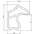 Skizze zu Guarnizione per telai in acciaio M 2246, plastica bianca