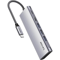LEXAR ADAPTATEUR USB 3.2 TYPE C H31 VERS HDMI, USB TYPE A/C, CARTE SD&MICRO SD (ARGENT) LPAH31N-RNHNG