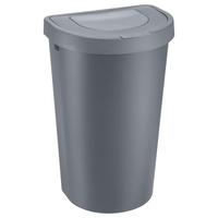 PLAST TEAM SEATTLE SWING POUBELLE AVEC COUVERCLE BASCULANT (GRIS, 45 L) 13590802