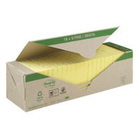 Haftnotizblock 24ST recycling gelb 654RYP24/18+6 76x76mm POST-IT 654-RYP24