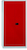 Bisley Flügeltürenschrank Universal, 4 Fachböden, 5 OH, Korpus lichtgrau, Türen kardinalrot