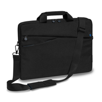 PEDEA Laptoptasche 17,3 Zoll (43,9cm) FASHION Notebook Umhängetasche mit Schultergurt, schwarz/blau