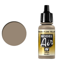 Vallejo Model Air Camouflage Sandbrown Acrylfarbe 17 ml Braun Flasche