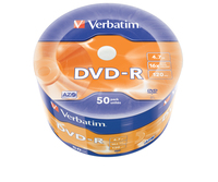 Verbatim DVD-R Matt Silver en Wrap Spindle (bobina envuelta) de 50 unidades