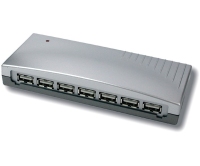 EXSYS 7-Port USB 2.0 Hub 480 Mbit/s Srebrny
