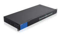 Linksys LGS124-UK hálózati kapcsoló Beállítást nem igénylő (unmanaged) Gigabit Ethernet (10/100/1000) 1U Fekete