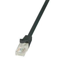 LogiLink 0.5m Cat.5e U/UTP câble de réseau Noir 0,5 m Cat5e U/UTP (UTP)