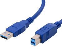 Helos 014681 USB-kabel 1 m USB 3.2 Gen 1 (3.1 Gen 1) USB A USB B Blauw