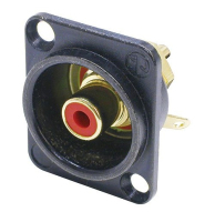 Neutrik NF2D-B-2 wire connector RCA female Black, Gold, Red