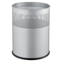 Helit H2515799 waste container Round Stainless steel Silver