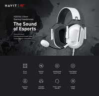 Havit H2033D Gaming Kulaklık Beyaz Casque Avec fil &sans fil Ecouteurs Jouer Blanc