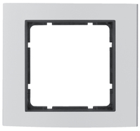 Hager 10113004 Wandplatte/Schalterabdeckung Aluminium, Weiß