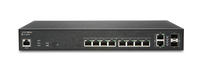 SonicWall SWS12-10FPOE Zarządzany L2 Gigabit Ethernet (10/100/1000) Obsługa PoE Czarny