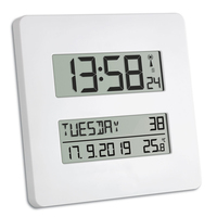 TFA-Dostmann Time Line Horloge numérique Carré Blanc