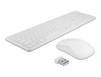 DeLOCK 12703 Tastatur Maus enthalten RF Wireless QZERTY Deutsch Weiß
