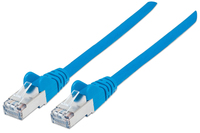 Intellinet Premium Netzwerkkabel, Cat6, S/FTP, 100% Kupfer, Cat6-zertifiziert, LS0H, RJ45-Stecker/RJ45-Stecker, 10,0 m, blau