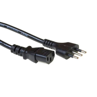 ACT AK5446 cable de transmisión Negro 1,8 m Enchufe tipo L C13 acoplador