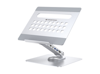 Conceptronic DONN27G Laptop-Ständer mit 7-in-1-Dockingstation, 360° drehbare Basis, faltbar, höhenverstellbar