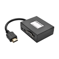 Tripp Lite P131-06N-2VA-U Adaptador de HDMI a VGA y Audio, 152 mm [6"], Negro, TAA
