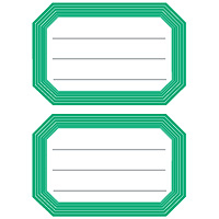 HERMA Book labels 82x55mm green frame lined 6 sh. etiqueta decorativa engomada