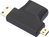 SpeaKa Professional SP-7870584 cambiador de género para cable HDMI Type A (Standard) Mini-HDMI + Micro-HDMI Negro