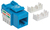 Intellinet Cat6 Modularbuchse, UTP, Keystone Jack, blau, benötigt LSA-Auflegewerkzeug